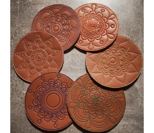 Stickserie ITH - Untersetzer Flower Circles